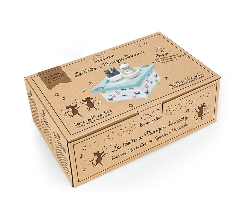 Dancing Cat & Mouse Music Box