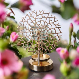 Inspiration Series Perfume Burner – Coral – Scented Waxes Heater – Interior Perfume Diffuser – Metal Pattern Candle Holder – Original and Decorative