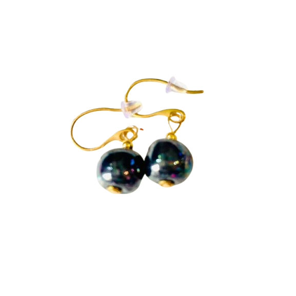 Oorbel haak Classic Navy blue Gold