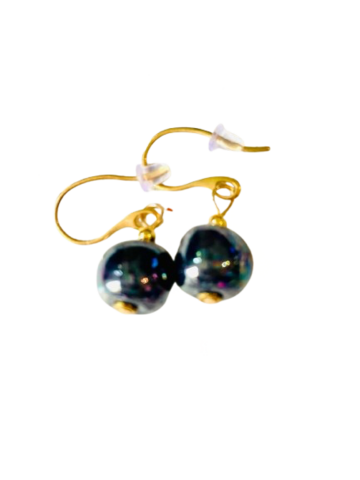 Earring hook Classic Navy blue Gold