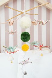 “Vintage vibe” Origami Nursery Mobile