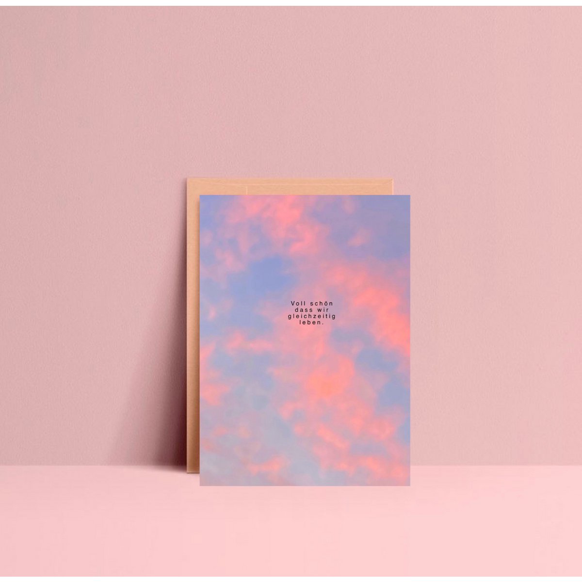 Postkarte „ Voll schön dass wir gleichzeitig leben „