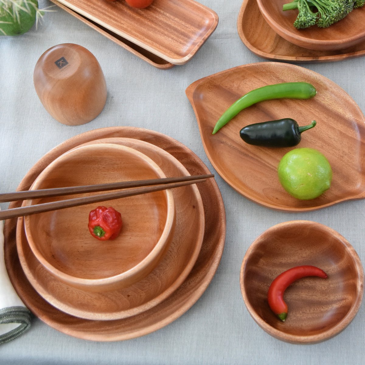 Handmade Tableware - Rice Bowl - Ø15 cm - Eco-friendly - Khaya Wood