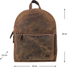 Kleiner Cognac Leder -Rucksack für Frauen - Arrigo Buffalo