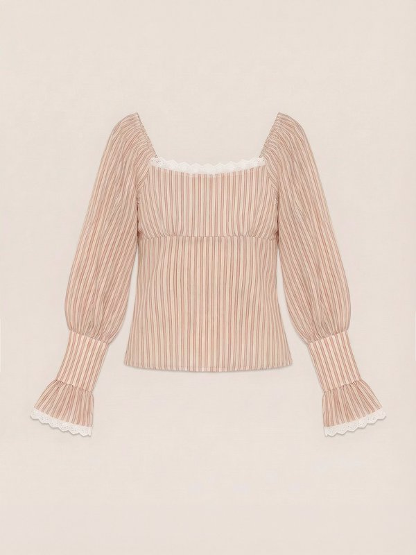 Strawberry Crush roze gestreepte blouse