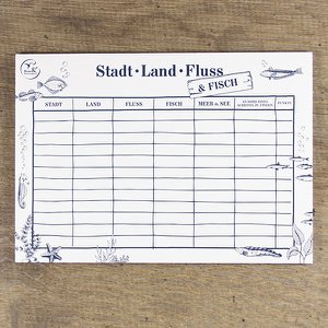 Spielblock Stadt, Land, Fluss & Fisch