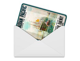Cartolina da viaggio in latta 10x14 cm Insegna decorativa della Canadian Pacific Railway