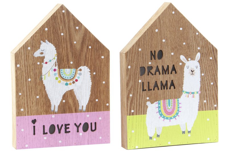 LYSENDE DEKORATION MDF 17X3,5X25 FLAMME 2 SURT. LA156416