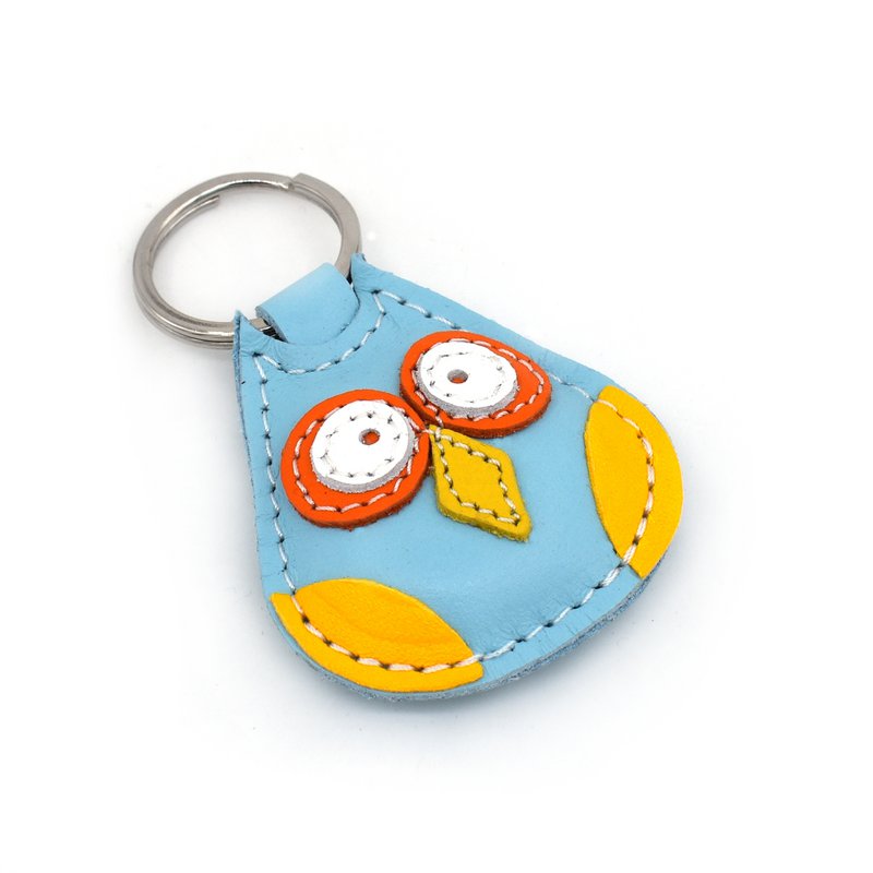 Violeta The Owl Håndlavet læder nøglering