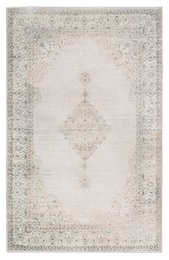  Vintage-style area rug with intricate diamond pattern and soft, short pile. Suitable for living room, machine washable.