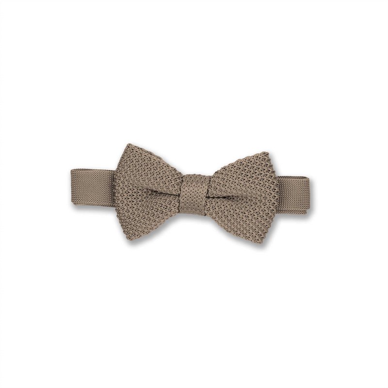 Papillon per bambini in maglia color champagne