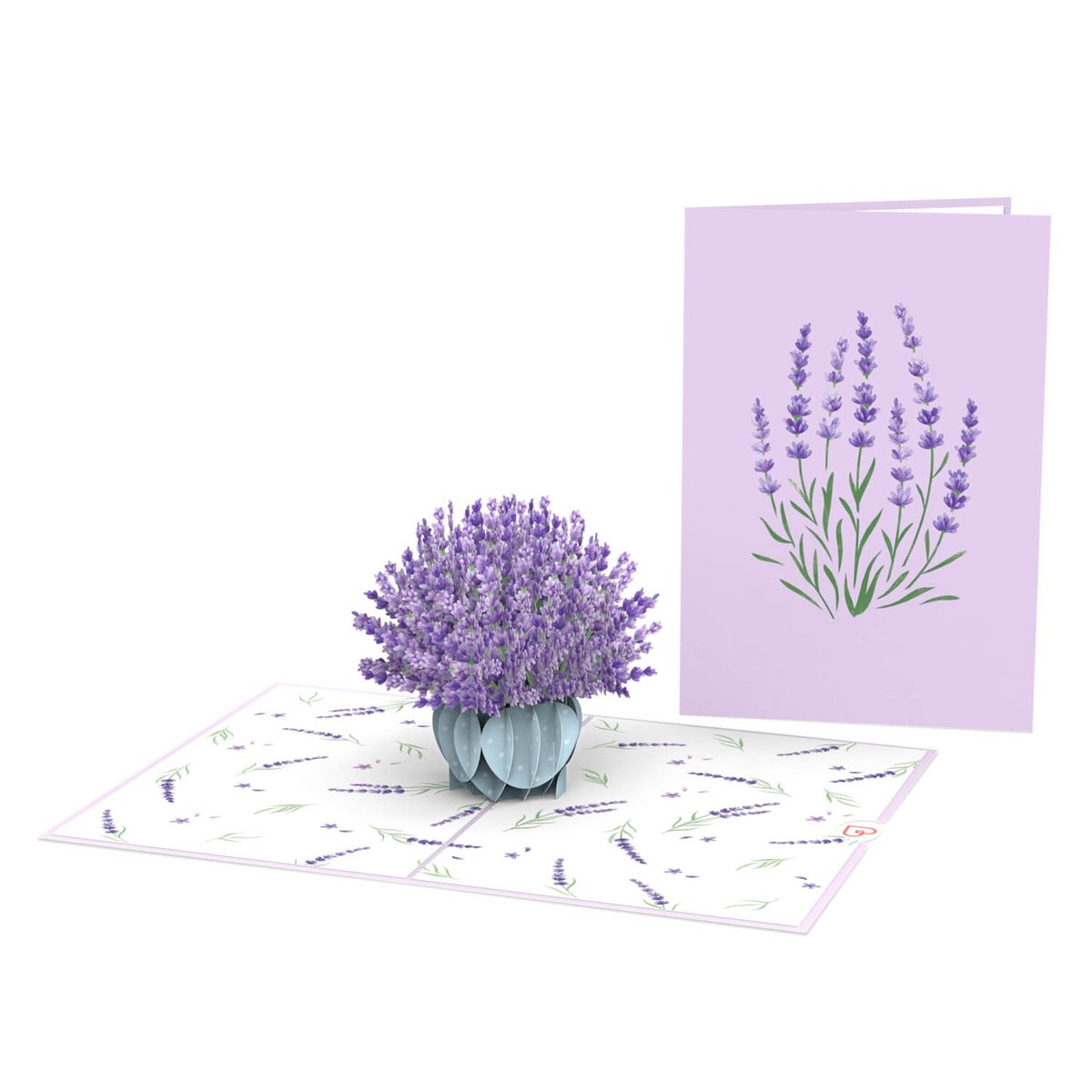 Tarjeta emergente lavanda