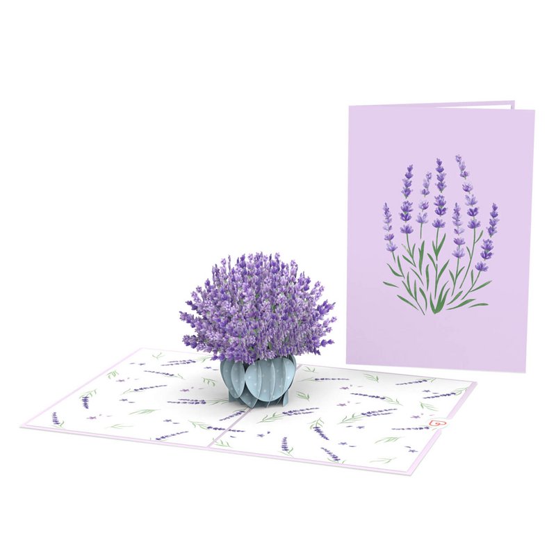 Tarjeta emergente lavanda