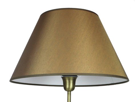 Lampshade fabric olive-gold / inside gold 40/20/24 cm