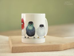 Keramische mok, Zuid -Amerikaanse vogels, grappige mokken, dierenmok
