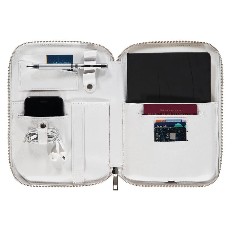 Mallette de bureau en cuir Madda - blanc