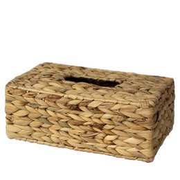Cubierta de caja de pañuelos de mimbre cuadrada | Dispensador de servilletas y papel decorativo