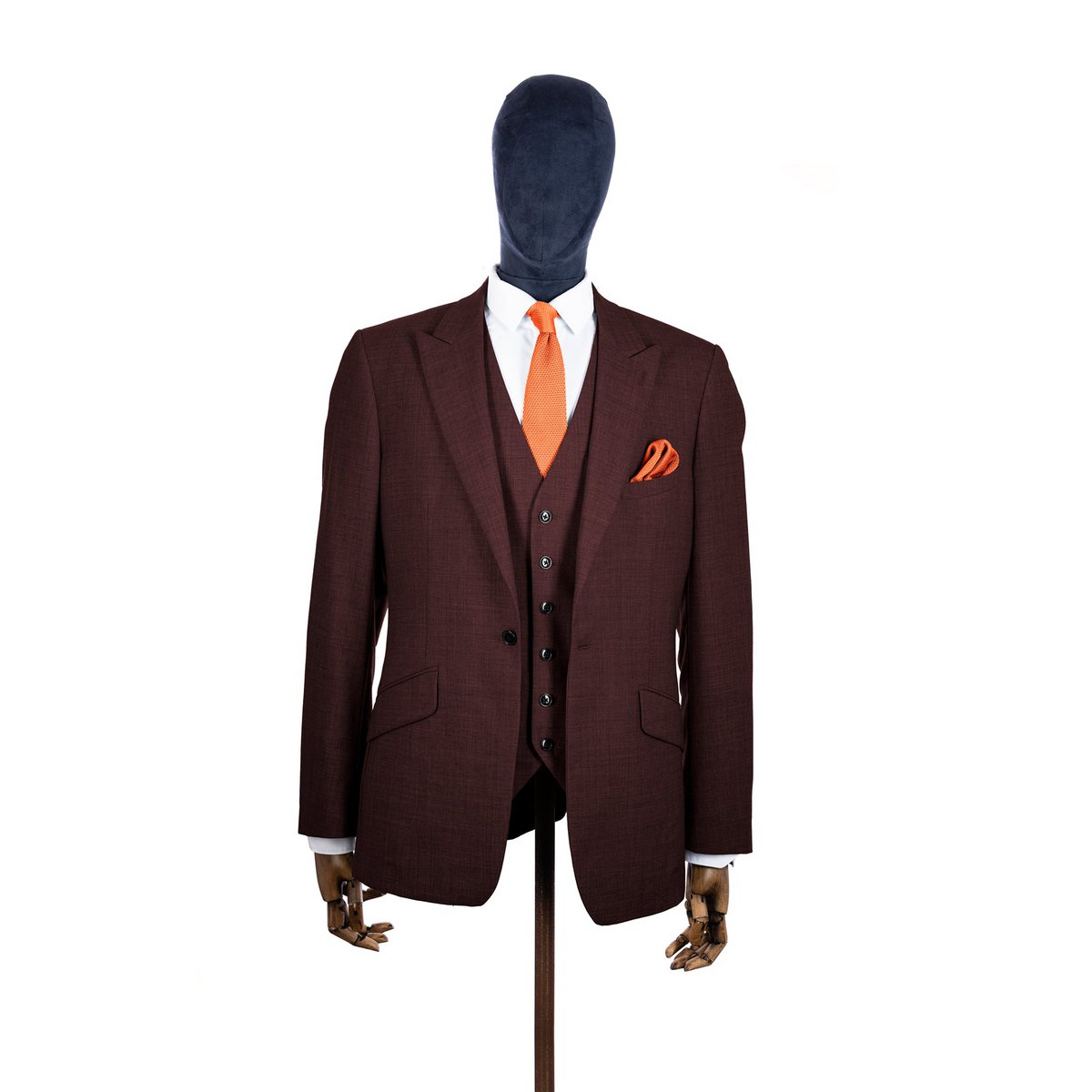 Coral fusion knitted tie and pocket square set