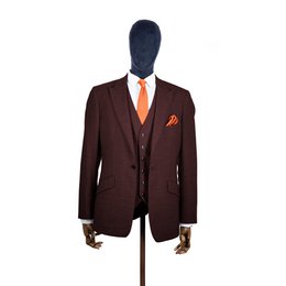 Coral fusion knitted tie and pocket square set
