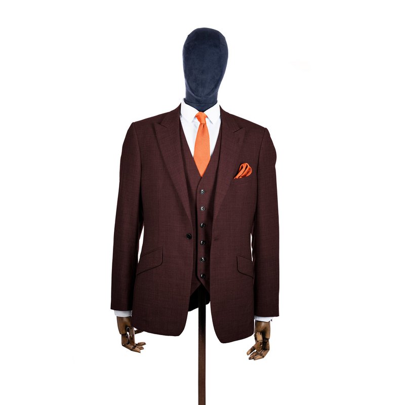 Coral fusion knitted tie and pocket square set