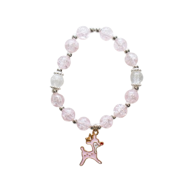 Rosa Perlenarmband für Kinder – Doe