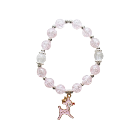 Rosa Perlenarmband für Kinder – Doe