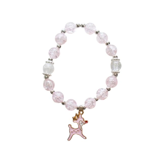 Rosa Perlenarmband für Kinder – Doe