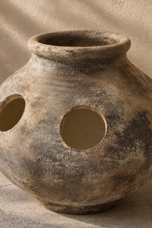 Die Orbis – dekorative Terrakotta-Vase