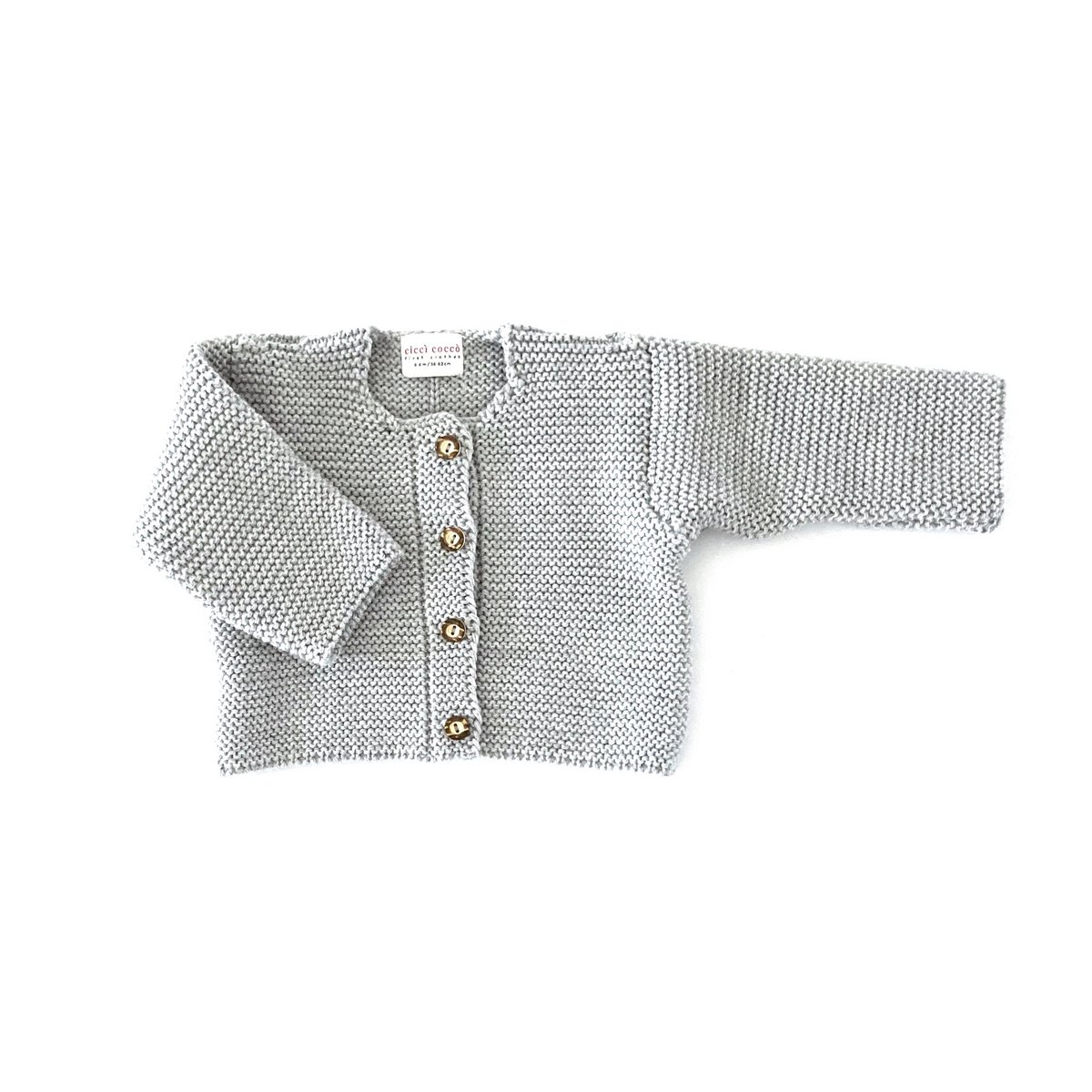 Cardigan for newborns and babies made from 100% finest merino wool - dolomite - the perfect gift for a birth