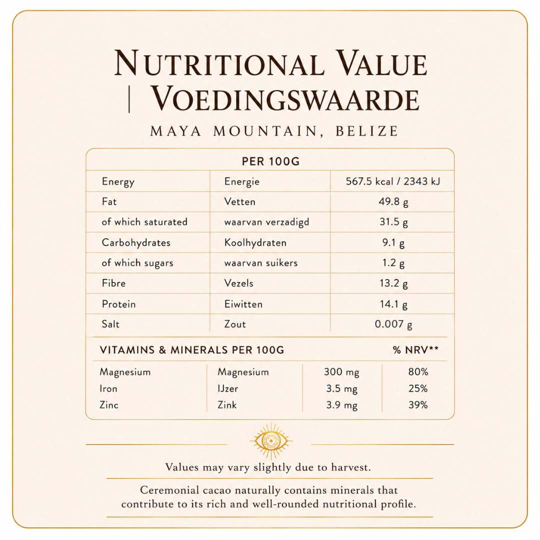 100% Ceremonial Cacao | Natural (10 pieces)