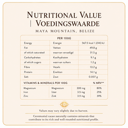 100% Ceremonial Cacao | Natural (10 pieces)