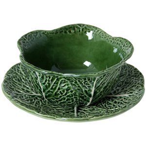 SALADEKOM MET KERAMISCHE KOOLBLADBORD, BORD:ø19 CM _°15X7CM (SALADEKOM) CU2117
