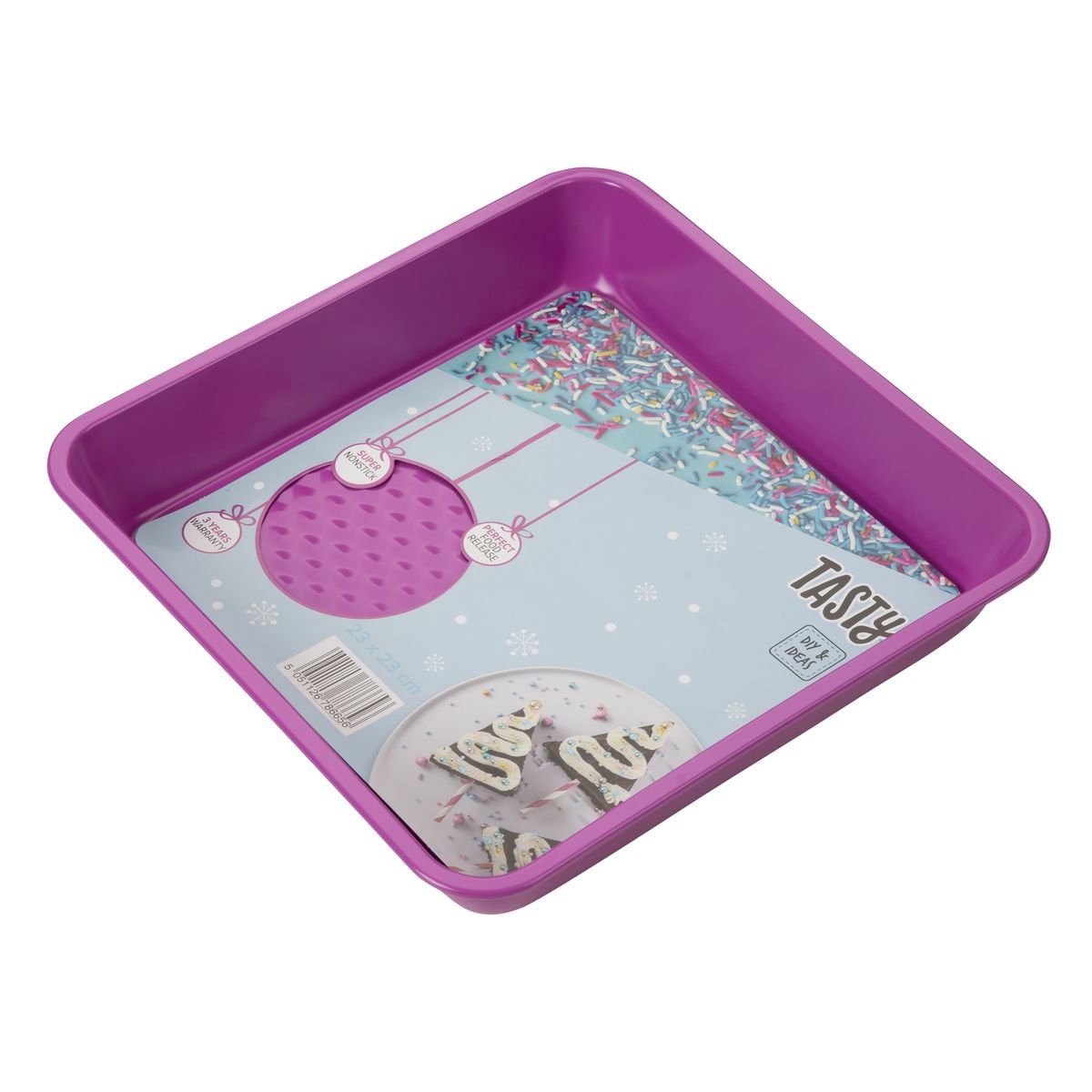 Foremka do brownie w kolorze fuksji 23 cm Tasty Patisserie
