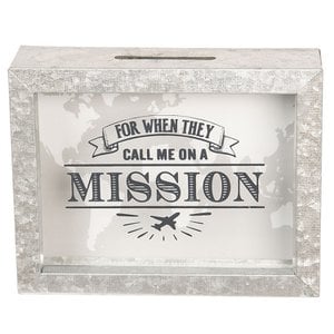 Money box 18x5x14 cm gray metal fun piggy bank