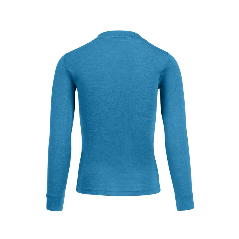 Bluza dziecięca Merino 160 z długim rękawem jasnoniebieska