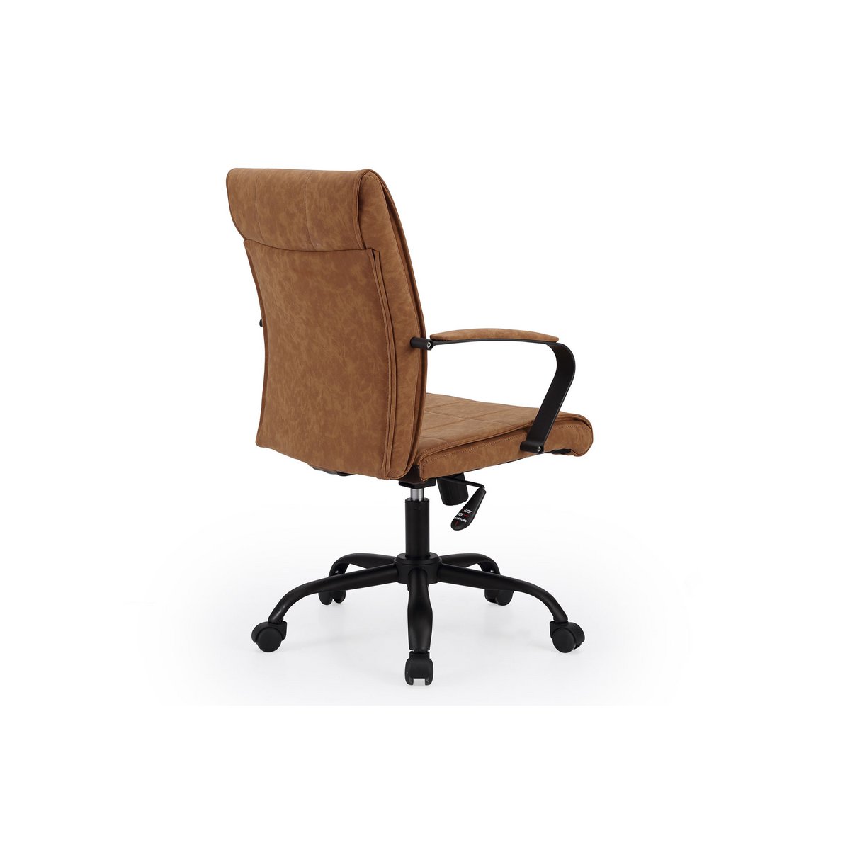 COLONIAL OFFICE ARMCHAIR CAMEL CUIR / BLACK. OK1308 (8444)