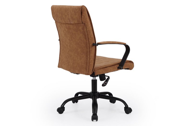 KOLONIALKONTOR LÆNESTOL CAMEL CUIR / SORT. OK1308 (8444)