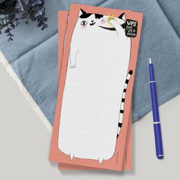Notizblock Katze – damit du nichts mehr vergisst! DIN Lang, 50 Blatt