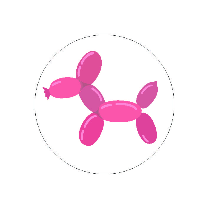 Cadeausticker Ballonhond