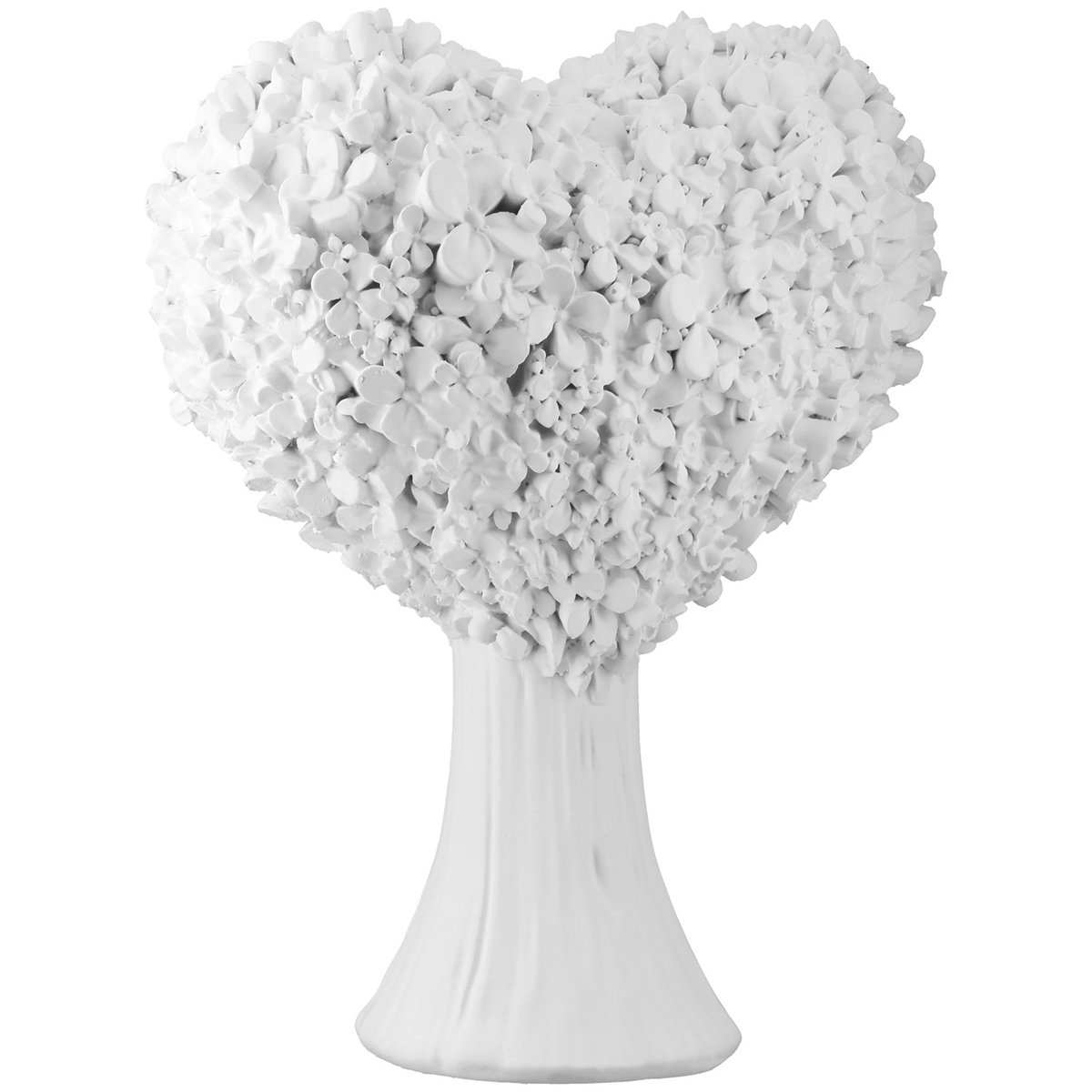 Dekoobjekt Herz Flower Heart weiß H. 20,5 cm, VE 3
