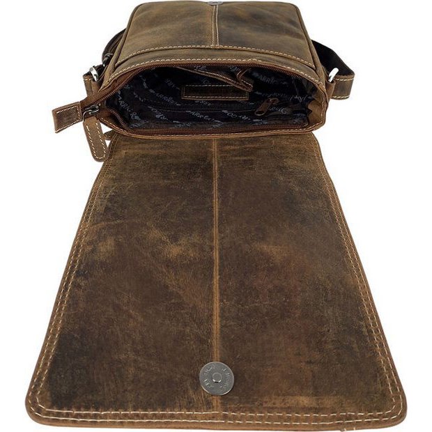 Bolso de hombro de cuero de búfalo con cognac de Arrigo - Versátil Crossbody Bols