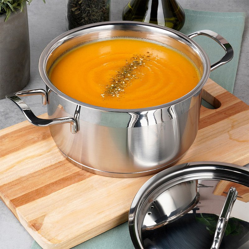 Acier en pot avec couvercle anett 18 cm, 2,3 L