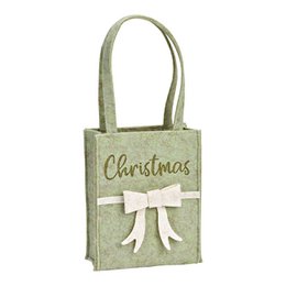 Christmas bag made of felt green (W/H/D) 14x36x7cm