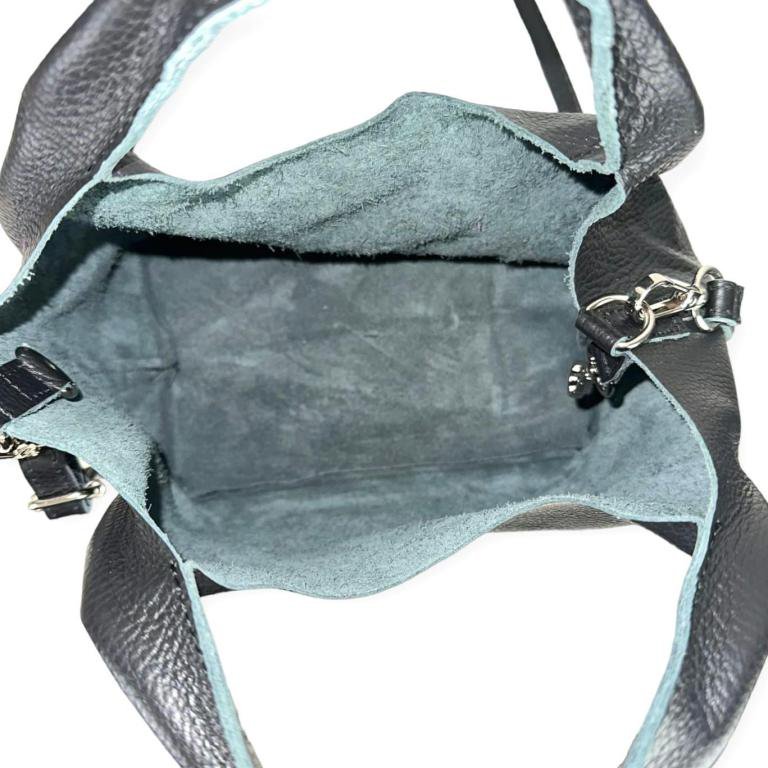 Borsa a Mano in Pelle con Tasca Interna e Tracolla 57859
