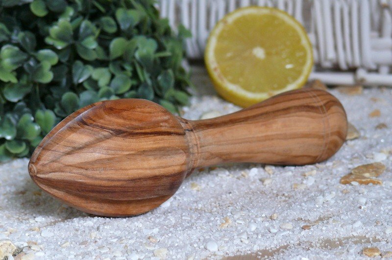 Olive wood lemon squeezer