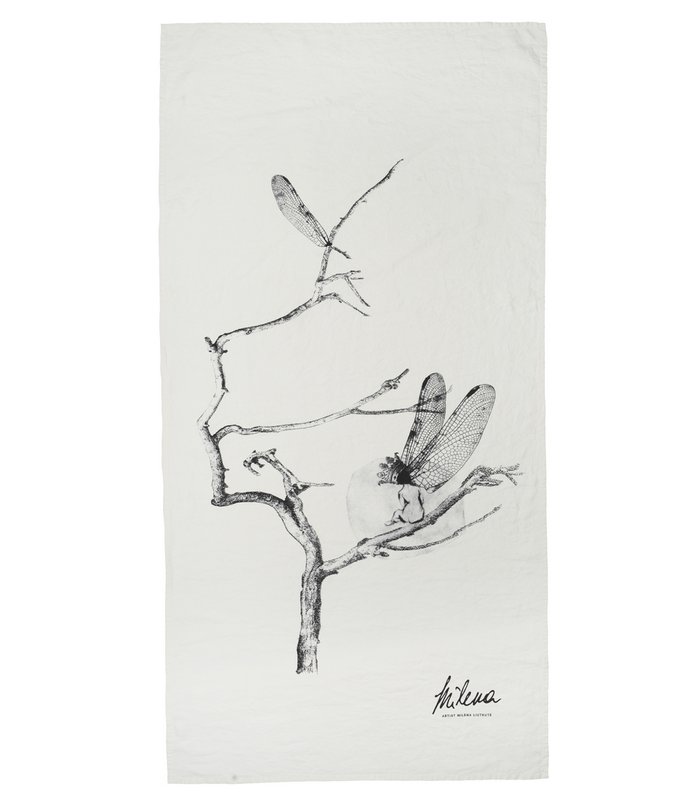 Linen beach towel Muse - Milena Liutkutė-Grigaitienė