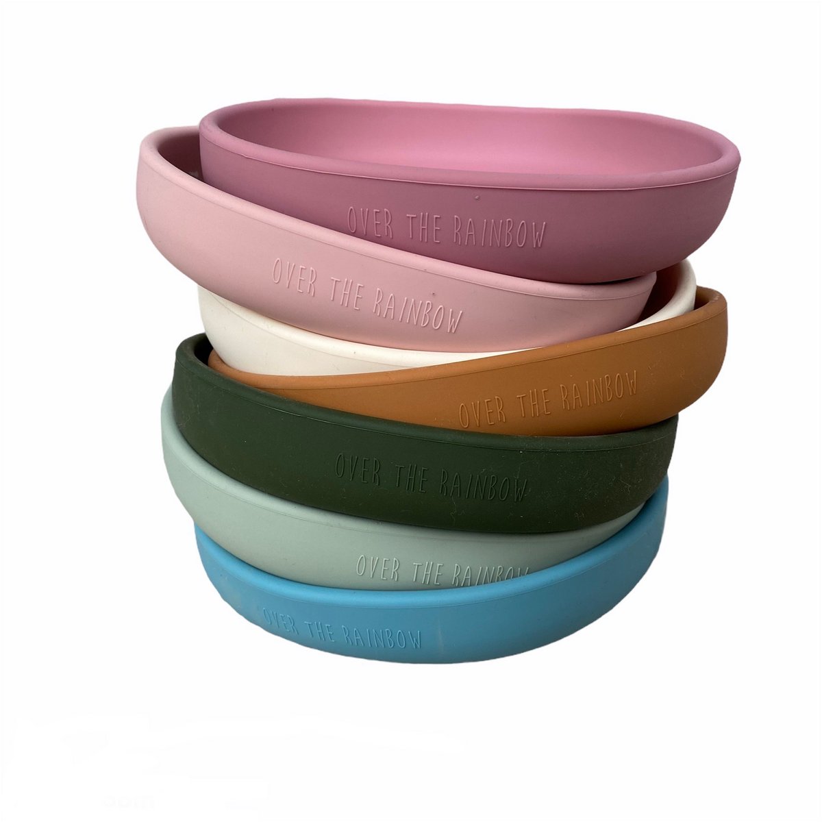 Assiette en silicone arc-en-ciel - biscuit