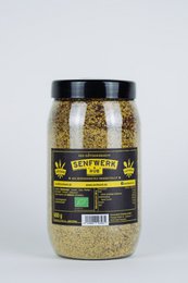 Organic Rôtisseur mustard spice mix - RUB, 650g. A blend of mustard seeds, herbs, and spices for seasoning and rubs. Contains organic ingredients.