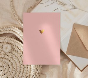 Map | With gold foil Heart