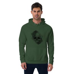 Sweat à capuche raglan biologique unisexe Roses